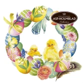 Servietter Chicks in Wreath 33x33cm, 20 stk 